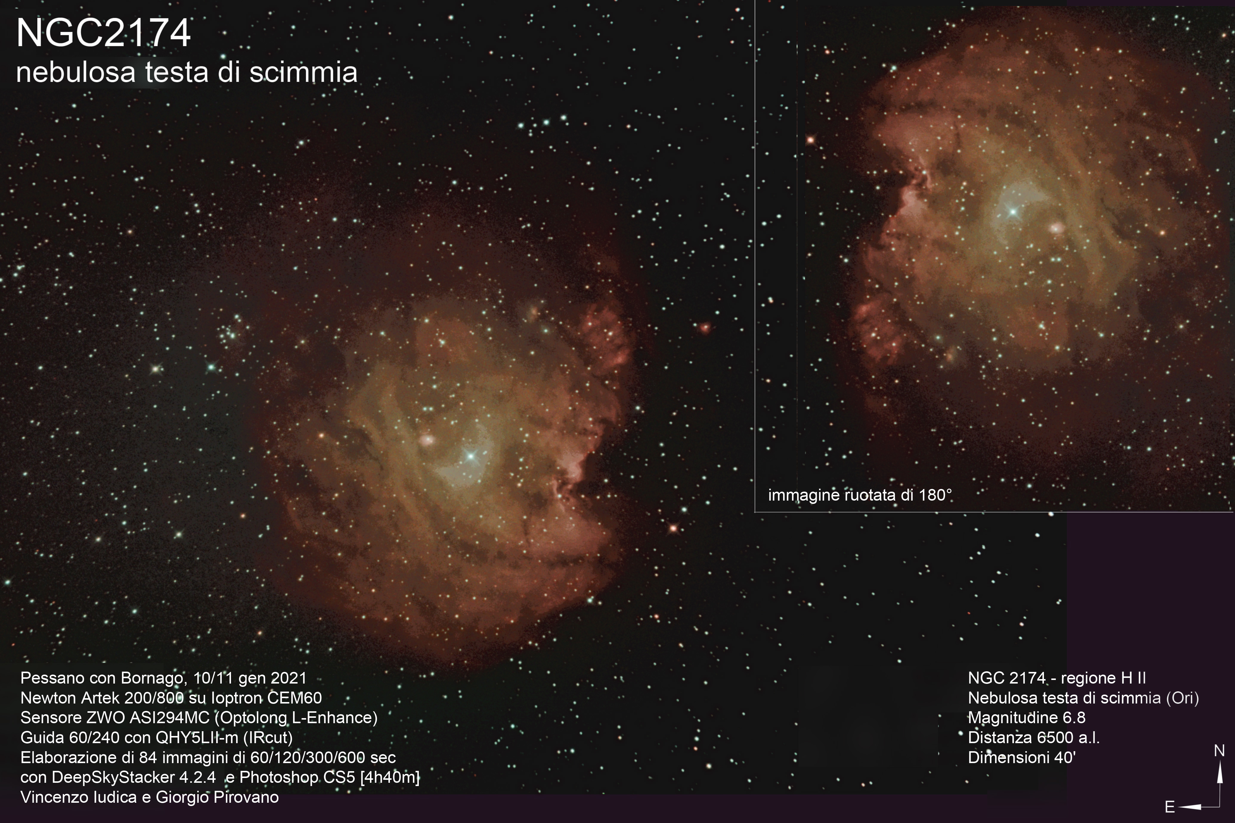 NGC 2174 – nebulosa testa di scimmia