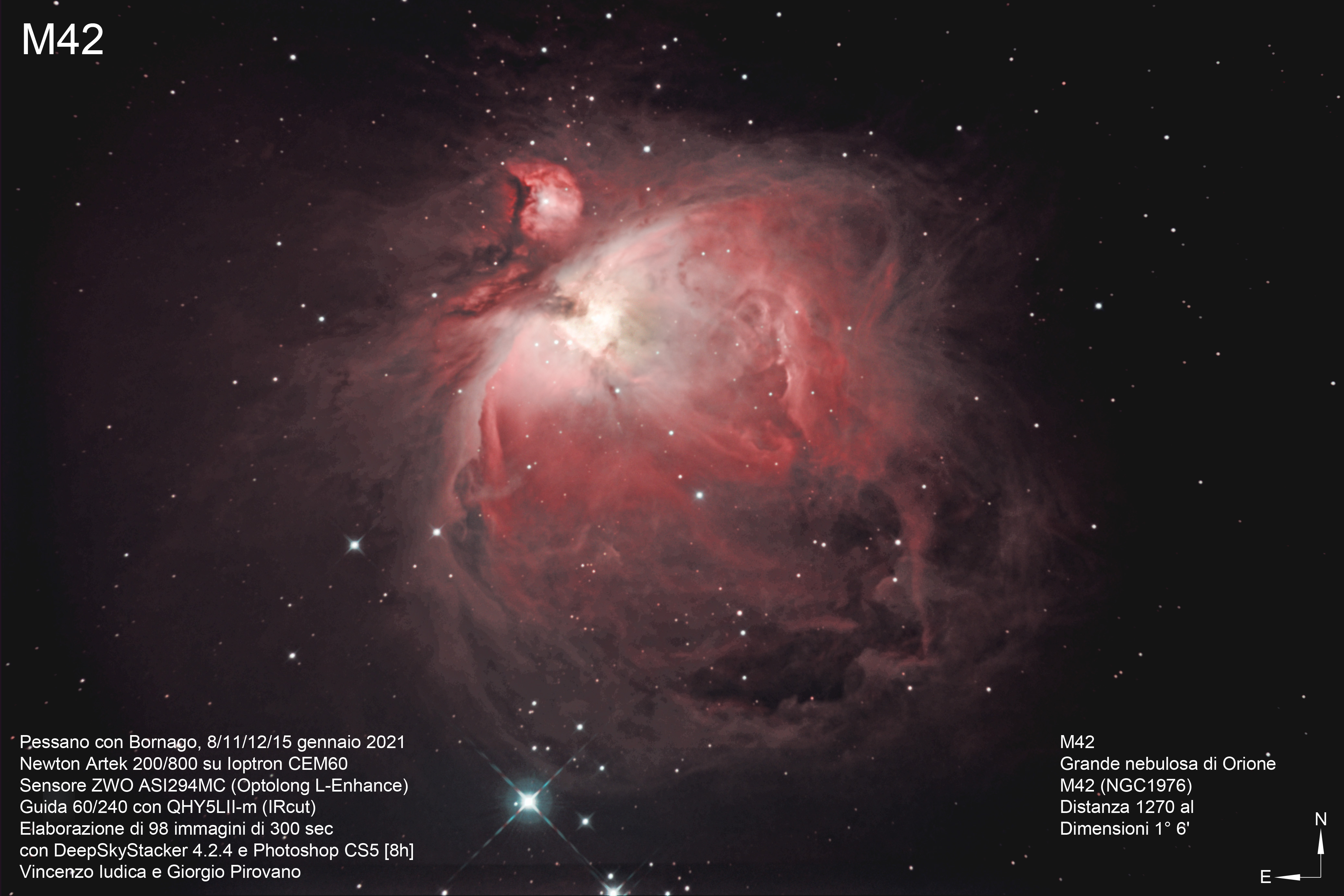 M42 – grande nebulosa di Orione