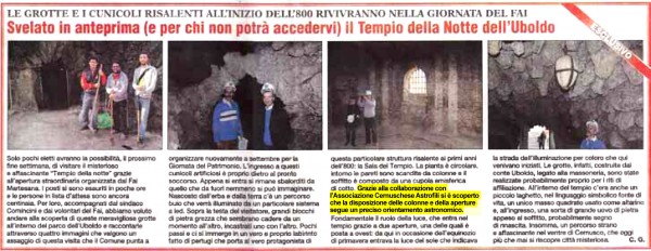 Il tempio della notte svelato all'Uboldo